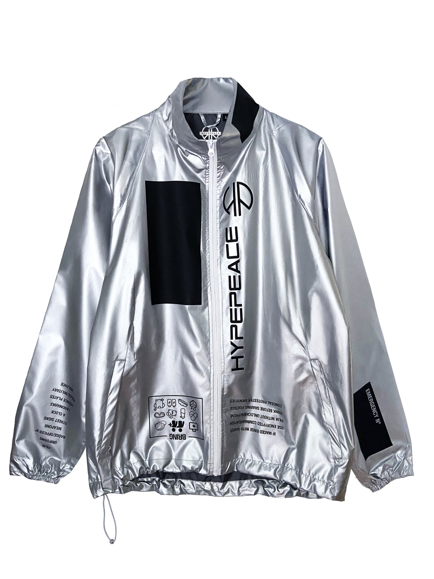 Silver Protest Windbreaker