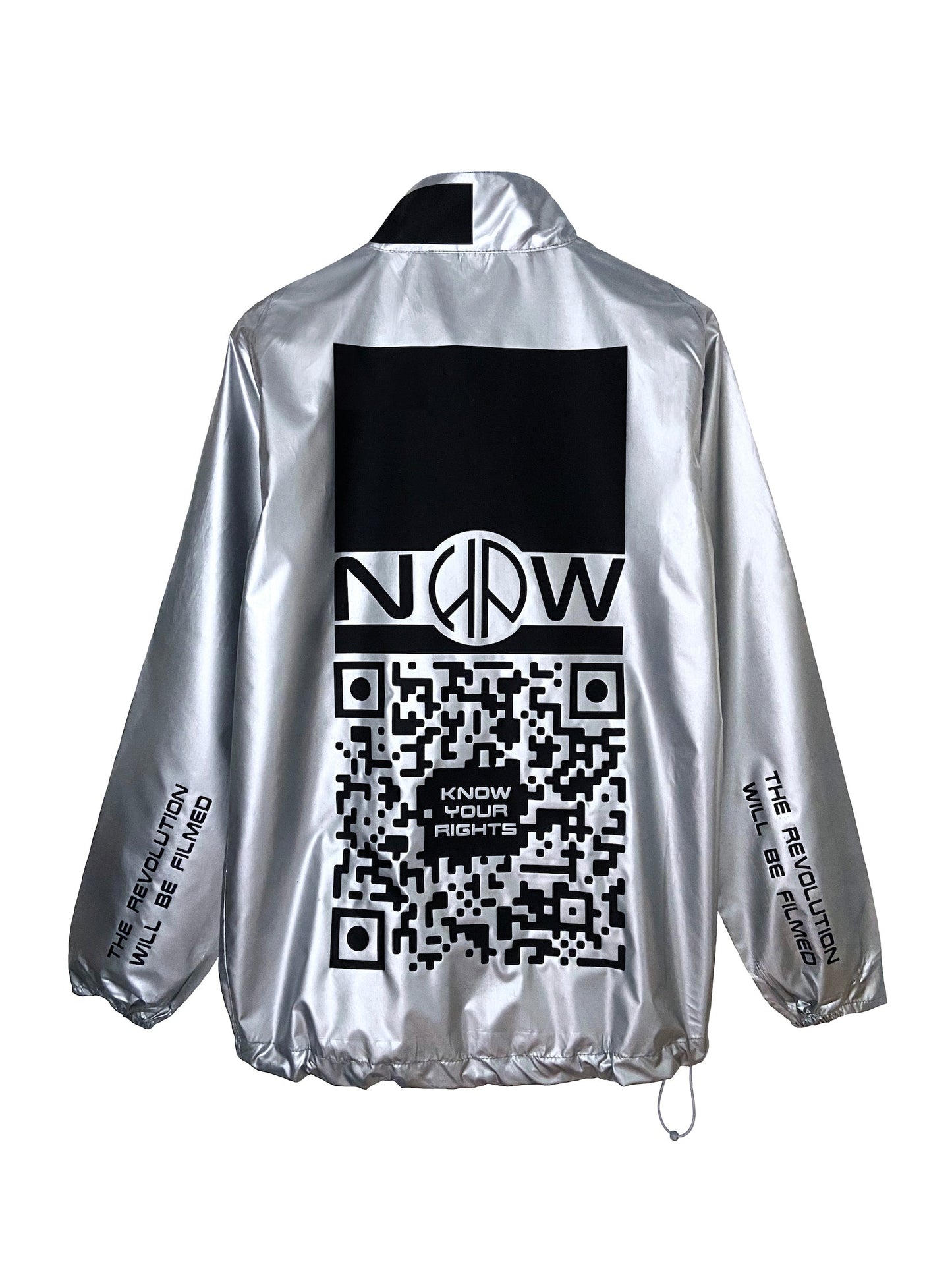 Silver Protest Windbreaker