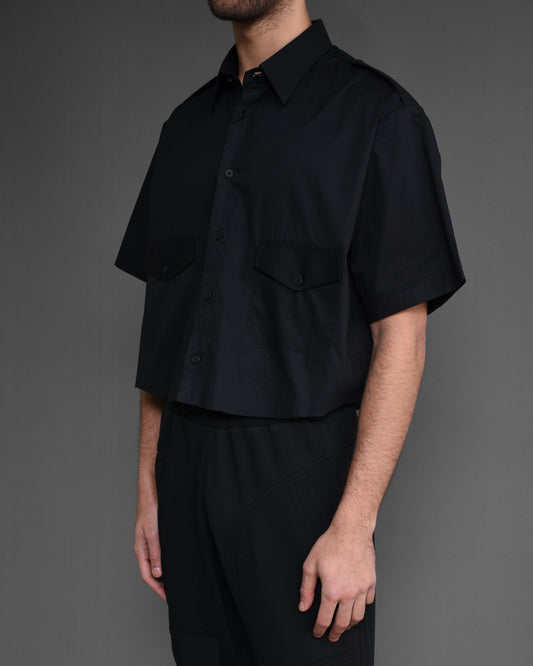 CROPPED SHIRT BLACK