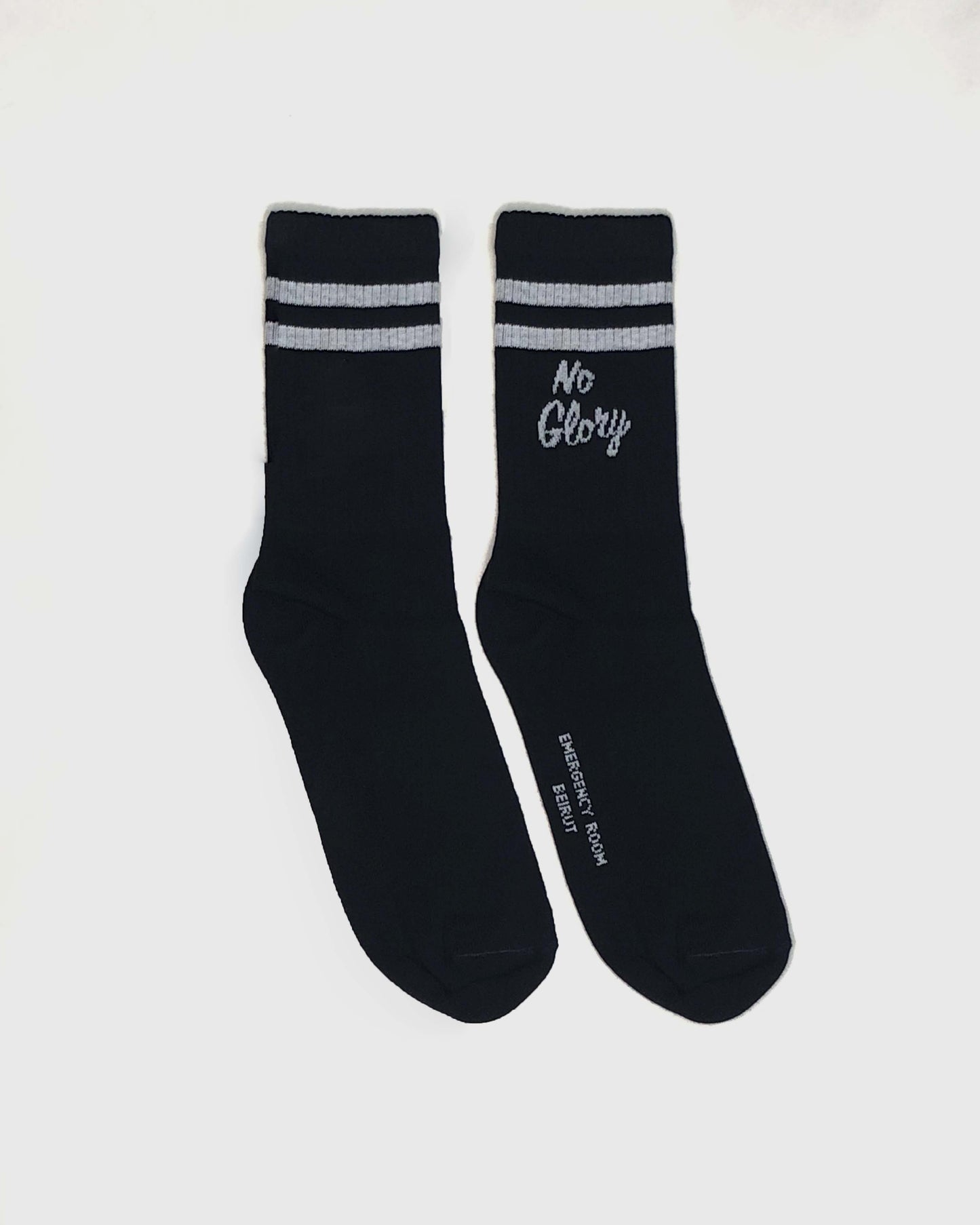 SOCKS 'NO GUTS NOT GLORY' BLACK & WHITE