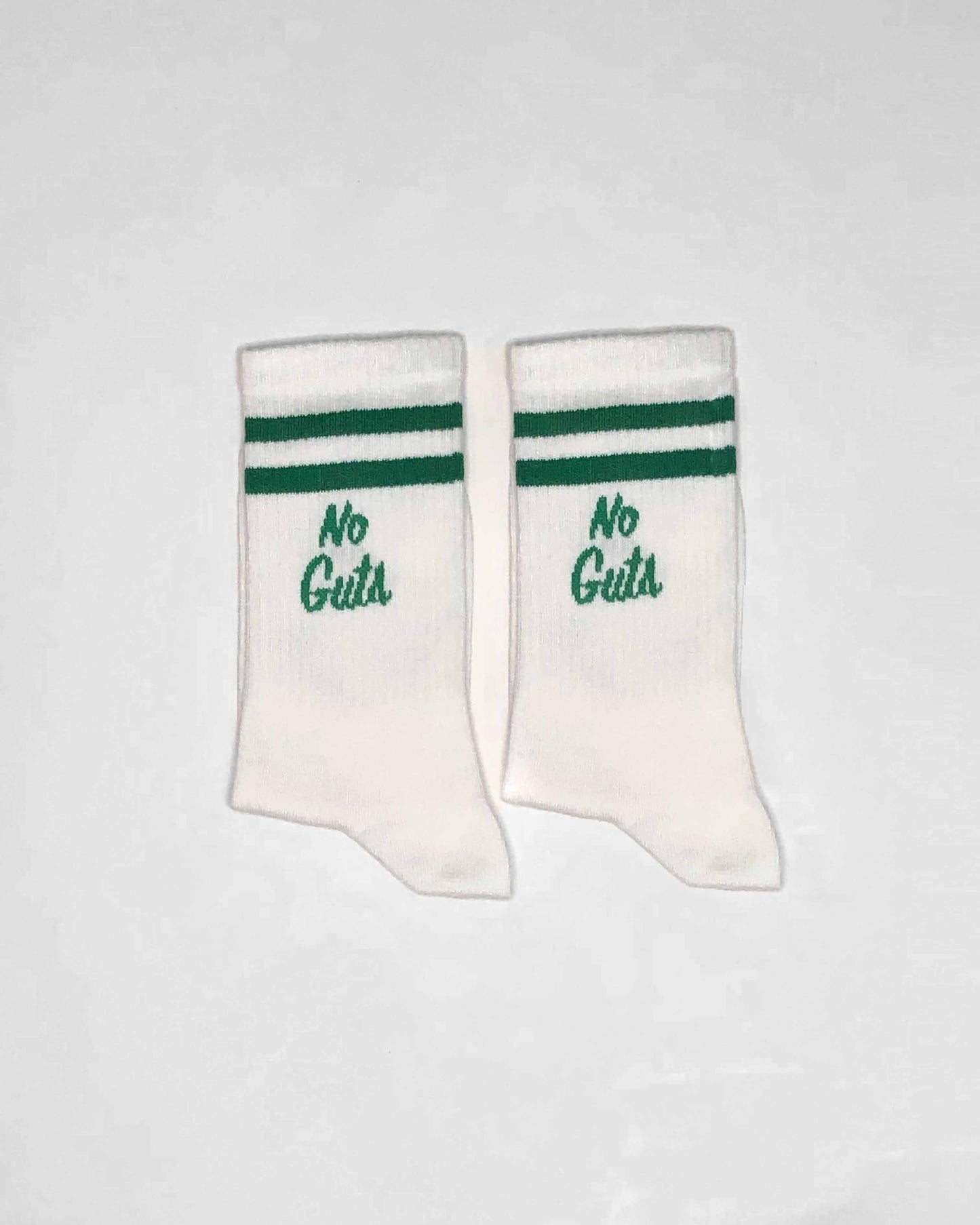 SOCKS 'NO GUTS NOT GLORY' GREEN & WHITE