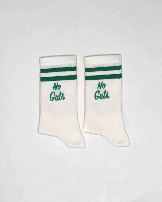 SOCKS 'NO GUTS NOT GLORY' GREEN & WHITE