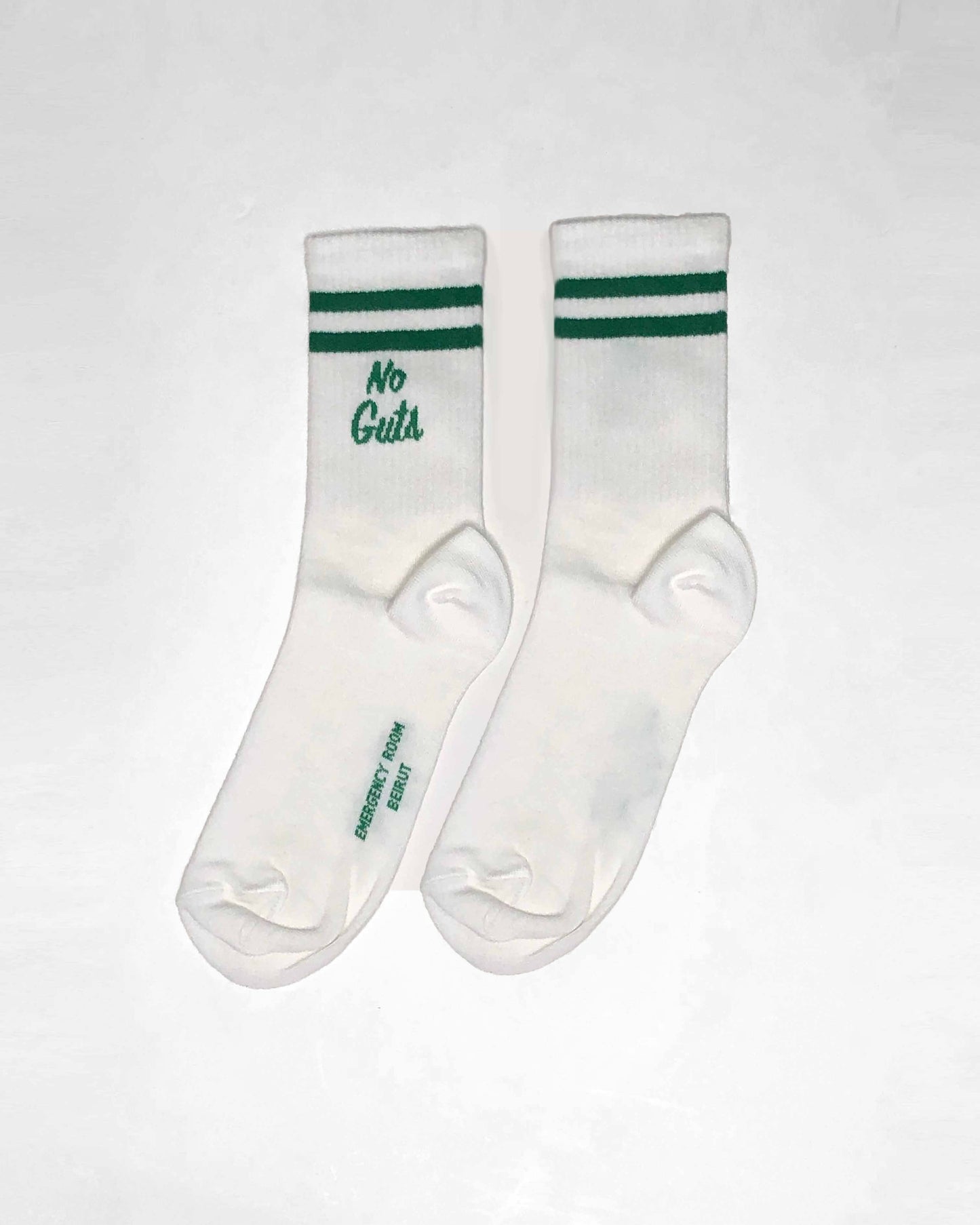 SOCKS 'NO GUTS NOT GLORY' GREEN & WHITE