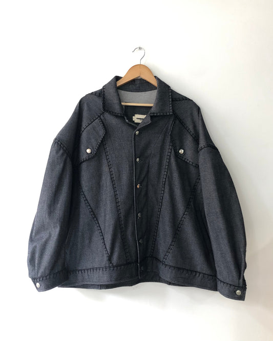 ROUNDED DENIM CUT JACKET