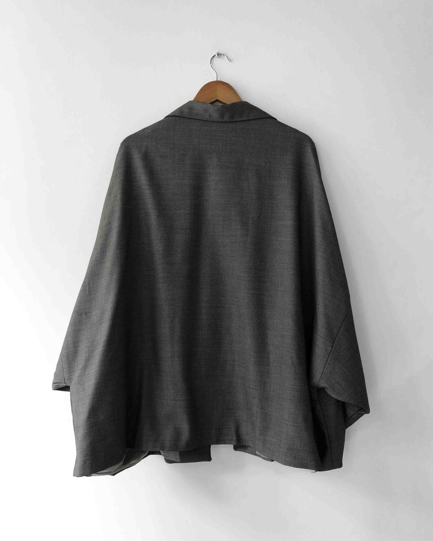 WIDE CUT JACKET GREY COOL WOOL